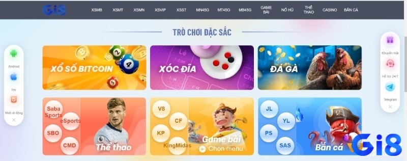 Top 3 game hay nhất tại nhà cái Gi88 được đông đảo anh em tham gia